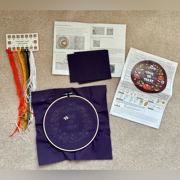 Trick or Treat (Halloween) Embroidery Sitch Kit - Picture 1 of 5